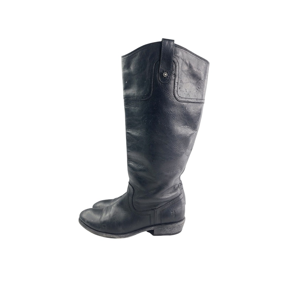 Frye‎ Classic Durable Leather Knee-High Boots Western Women's Size 7.5B Black